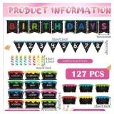 Fuyoooo 127 Pcs Birthday Graph Bulletin Board Set Colorful Happy Birthday Bulletin Board Decorations Classroom Chart Calendar Cutout(Chalkboard)
