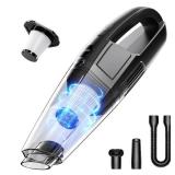 BSRCO Handheld Vacuum Cordless, Rechargeable 8000PA, Car Vacuum Portable Cordless, Hand Vacuum Rechargeable, 3 in 1, Lightweight, Hand Held Vacuum Cleaner for Car Home Office, Pet Hair