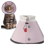 Agape Soft Cone for Cats & Small Dogs, Comfy Pet Cone to Stop Licking, Adjustable Cat E Collar Alternative After Surgery, Protective Elizabethan Collar for Pup & Kitty, Water Repellent Recovery Cone