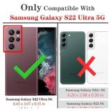IXJYLCPC for Samsung Galaxy S22 Ultra Case with Screen Protection: Heavy Duty Protective Shockproof and Scratch Proof Cell Phone case for Galaxy S22 Ultra-Black