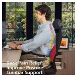 POPIPEN Inflatable Lumbar Support Pillow for Office Chair and Car Seat, Back Support Cushion with Air Pump for Reducing Lower Back Pain