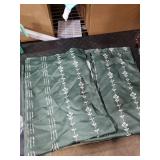 Bathroom Curtains Window,Dark Leaf Green Boho Floral Privacy Opaque Spring Kitchen Curtains 45 Inch Length