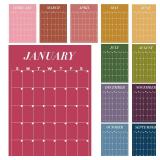2025-2026 Undated Large Wall Calendar Dry Ease 12 Month Reusable Calendar Blank Planner Yearly Planning New Year Christmas Gift for Office Home Classroom(Classic,12x16)