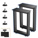 SKYSEN 16 Metal Table Legs, Desk Legs, Coffee Table Legs,Bench Legs for Desk, Coffee Tables, Dining Tables, Benches-16 * 11.8 Square Shape- Heavy Duty- Thickened Material- Black(zt-f-16*11.8)