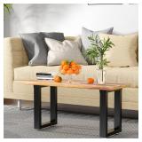 SKYSEN 16 Metal Table Legs, Desk Legs, Coffee Table Legs,Bench Legs for Desk, Coffee Tables, Dining Tables, Benches-16 * 11.8 Square Shape- Heavy Duty- Thickened Material- Black(zt-f-16*11.8)