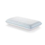 WEEKENDER Ventilated Gel Memory Foam Pillow with Reversible Cooling Cover Two-Sided for All-Season Comfort Washable Cover - Dorm Room Essentials - Standard,White