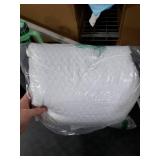 WEEKENDER Ventilated Gel Memory Foam Pillow with Reversible Cooling Cover Two-Sided for All-Season Comfort Washable Cover - Dorm Room Essentials - Standard,White