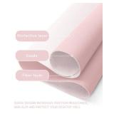 YSAGi Non-Slip Leather Desk Pad, Waterproof Laptop Computer Desk Keyboard Mat, Table Protector Blotter Mat, Large Mouse Pad for Office/Work/Home/Decor(Pink, 23.6 x 13.7)