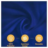 BRILLMAX 6 Pack Navy Blue Round Tablecloths 120 Inch - Circle Bulk Linen Polyester Fabric Washable Table Cloth Covers for Wedding Reception Banquet Birthday Party Buffet Restaurant