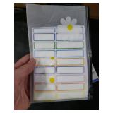Waterproof Removable Name Labels for Children Colored Border Bottles Labels 320, Write-on Label Colorful Name Tags for Office, School Supplies, Home Storage Containers, Jars