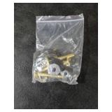 4 Pack Toilet Tank to Bowl Bolt Kit, Brass Plated Heavy Duty Toilet Bolts Rustproof Bolt Stainless Steel Nut Washer with Double Rubber Washers for Toilet Tank Bolts (2.56 inch Bolts)