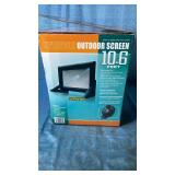 10.6 Foot Inflatable Outdoor Screen. Includes Blower And Carry Bag. - Retail: $75