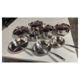 TramontinaTramontina 14-Piece Tri-Ply Clad 18/10 Stainless Steel Cookware Set. - Retail: $250