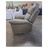 Brayden Top Grain Leather Recliner - Gray  - Retail: $960
