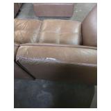 Wallingford 6-pc Modular Leather Sectional with Ottoman - Carmel  - Retail: $4,900