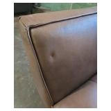 Wallingford 6-pc Modular Leather Sectional with Ottoman - Carmel  - Retail: $4,900