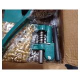 Hand Press Grommet Machine Tarp Grommet Tool Kit Heavy Duty Grommet Press with Punch Hole Tool,Rubber Hammer,3 Dies (#0#2#4),3000Pcs Sliver/Gold Grommets(1/4 3/8 1/2 inch) for Fabric Curtains Kit