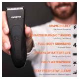 MANSPOT Manscape Groin & Body Hair Trimmer for Men, Electric Ball Pubic Trimmer Shaver,Manscape Kit with 4 Guard,Replaceable Ceramic Blade Heads,Waterproof Wet/Dry Shaver,90 Minutes Shaving