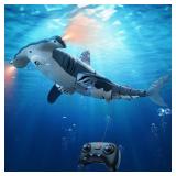 fygurso Remote Control Shark Toys High Simulation,Water Toys for Kids, High Simulation Shark for Pool & Bath, Ideal Gifts for Boys Ages 6+(Blue)