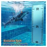 fygurso Remote Control Shark Toys High Simulation,Water Toys for Kids, High Simulation Shark for Pool & Bath, Ideal Gifts for Boys Ages 6+(Blue)