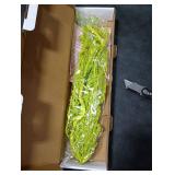 7Pcs Green Dried Amaranthus Hanging Flowers - 100% Natural Dye Neon Green 23 Real Amaranthus , Preserved Dried Flowers for Wedding Arch Decor, Exhibition, Floral Arrangement