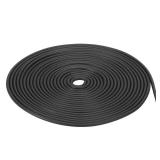 uxcell Nitrile Rubber Round Seal Strip, 3mm(1/8) Diameter 3 Meters (9.84Ft) Long Hard Solid Rubber Weather Stripping for DIY Gasket, Industrial Equipment, and Furniture