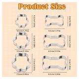 BOHUIZ 6 Pcs Dog Bone Cookie Cutter, 3 Sizes Stainless Steel Bone & Paw Print Cookie Cutters Set Dogs Treats Cookies Cutter Biscuit Mold for Theme Party Homemade Treats and Baking