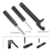 LUSOFAE Tool Kit for Glock with Front Sight Remove,Magazine Disassembly, Pin Punch Tools for Glocks 19 19x 17 26 27 43 43x Accessories