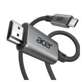 Acer USB C to HDMI Cable for Home Office 6.6FT (4K@60Hz), High-Speed Type C to HDMI 2.0 Braided Cord, Thunderbolt 4/3 Compatible with MacBook, iPhone 16/15 Pro/Max, iMac, iPad Pro, Galaxy S24, Surface