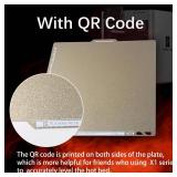 Upgraded Thicker Textured PEI Plate 0.77mm with QR Code for Bambu Lab X1/X1C/X1E/P1P/P1S/A1 3D Printer, 257x257mm Double-Textured pla Plate Heated Bed Spring Plate Printing Platforms