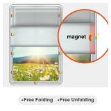 RV Door Window Shade Cover - Magnetic RV Blackout Window Cover with UV Protection and Privacy Features (25 * 16 in) Foldable Magnet Design, Waterproof Fabric, and Reflective Silver Coating