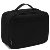 FlowFly Kids Lunch box Insulated Soft Bag Mini Cooler Back to School Thermal Meal Tote Kit for Girls, Boys, Black