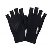 SUJAYU Fishing Gloves - Men & Women UV Protection Fingerless Gloves for Sailing, Kayaking, Paddling & Rowing - Black, Large