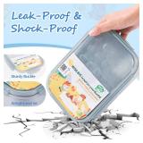 MISS BIG Bento Box,Bento Box Adult,Lunch Box,Leak Proof Lunch Containers,No BPAs and No Chemical Dyes Bento Lunch Box,Dishwasher and Microwave Safe Lunch Containers for Adults(1900ml Gray)
