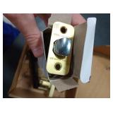 Mega Handles Prime Passage Lever Door Handle for Closet or French Doors, Single Side Door Levers, Fits All Standard Door Sizes, Covered Screws Included - Satin Brass/Matte Black (1 Pack) 5