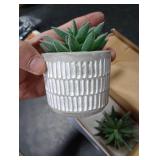 Der Rose Set of 2 Succulents Plants Artificial Fake Cactus Plants for Living Room Bathroom Bedroom Aesthetic Home Shelf Decor