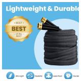 Haeteir 2025 Upgraded 50FT Non-Expanding Garden Hose, Lightweight, Flexible Ultra-Light Water Hose, Burst-Resistant, Lead-Free, Anti-Kink, High-Pressure