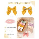 Jollybows 40PCS 2.8 Baby Girls Hair Bows Alligator Clips Woolen Hair Barrettes Hair Accessories for Little Girls Toddlers Teens Kids (1- Light Multi-colored)