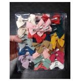 Jollybows 40PCS 2.8 Baby Girls Hair Bows Alligator Clips Woolen Hair Barrettes Hair Accessories for Little Girls Toddlers Teens Kids (1- Light Multi-colored)