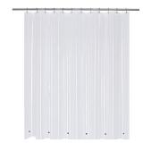 Mrs Awesome 72x68 Shorter Shower Curtain Liner with 6 Magnets Clear PEVA Waterproof Plastic Shower Curtain 72 x 68 inches, Clear