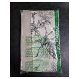 jinchan Linen Floral Valance for Windows Blackout Double Layer Valance Curtain 18 Inch Length for Living Room Bathroom Overlay Botanic Farmhouse Room Darkening 1 Panel Black on Beige