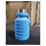 Nefeeko Collapsible Water Bottle, 27oz Reuseable BPA Free Silicone Foldable Water Bottles for Travel Gym Camping Hiking, Portable Leak Proof Sports Water Bottle with Carabiner