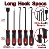KEZE 11Pcs Carbon Steel Precision Pick & Hook Set with Scraper and Magnetic Telescoping Tool Kit for Remove Automotive Electronics Maintenance Hoses Gasket Hand Pick Up Tools