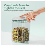 FAFAFLYER Dog-Cat POP Treat-Airtight jar-Container - 2.2 Qt/2 L | Stackable One-Touch Opening | For Snacks Candy Salt Herbs Spices | BPA-Free