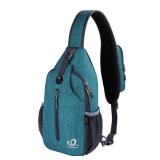 WATERFLY Crossbody Sling Backpack Sling Bag Travel Hiking Chest Bags Daypack (Teal blue)