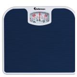 Adamson A21 Analog Scales for Body Weight - Up to 300 LB - New - Anti-Skid Rubber Surface + Large Numbers - Analog Bathroom Scale - Affordable - Blue