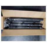 Haryaers Black Long Curtain Rod Tension Shower Curtain Rods 30 to 120 inch Adjustable Spring Heavy Duty Rods for Bathroom Windows Outdoor No Drill No Slip Spliced and Telescopic Design
