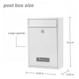 Letter Box, Letter Box for Outside, Waterproof Wall Mounted Letterbox for Mails Stylish Secure Mailbox Wall Mounted for Home and Office