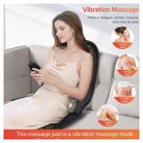CILI Massage Chair Pad,Back Massager with Heat,Massage Seat Cushion with 10 Vibration Motors,30-60-90 Minutes Heating Options,Chair Massager for Office Chair, Home Office Use