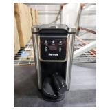 Single Serve Coffee Maker for K-Cup Pod and Grounds, Hot and Iced Coffee Maker, Strong Button Feature, 6 to 14oz Brew Sizes, 50oz Removable Reservoir, Up to 6.5 Inch Cup, Stainless Steel, Black